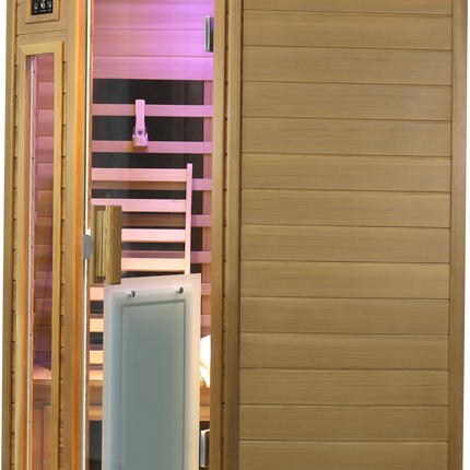Low EMF Two person Far-infrared Red cedar Deluxe indoor pentagonal sauna room