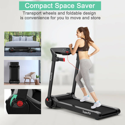 3HP Electric Folding Treadmill with Bluetooth Speaker