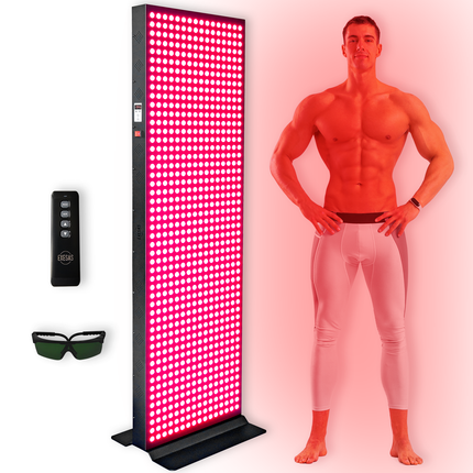 EXESAS   800 LED, 4000W Dual-Chip, Red Light Therapy Device for Full Body, 4-Wavelengths Infrared LED Panel for Skin, Weight, Pain, Wellness