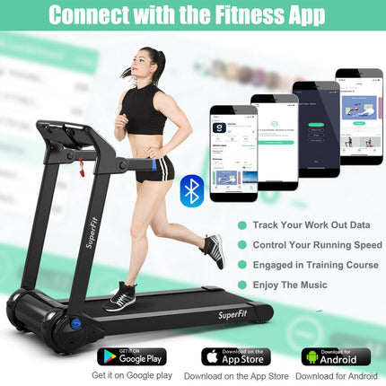 3HP Electric Folding Treadmill with Bluetooth Speaker