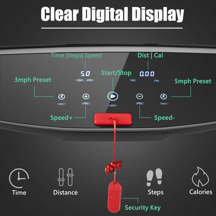 3HP Electric Folding Treadmill with Bluetooth Speaker