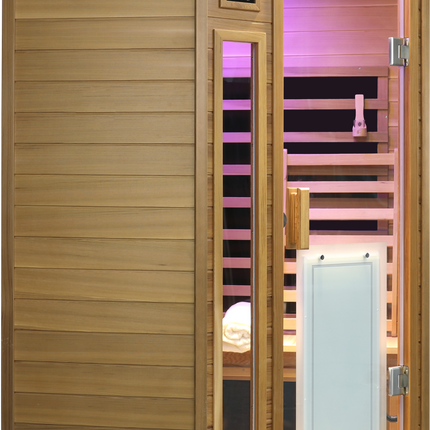 Low EMF Two person Far-infrared Red cedar Deluxe indoor pentagonal sauna room