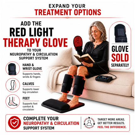 Red Light Neuropathy and Circulation Support System for Feet, Calves, Lower Back. 3,456 LEDs in System
