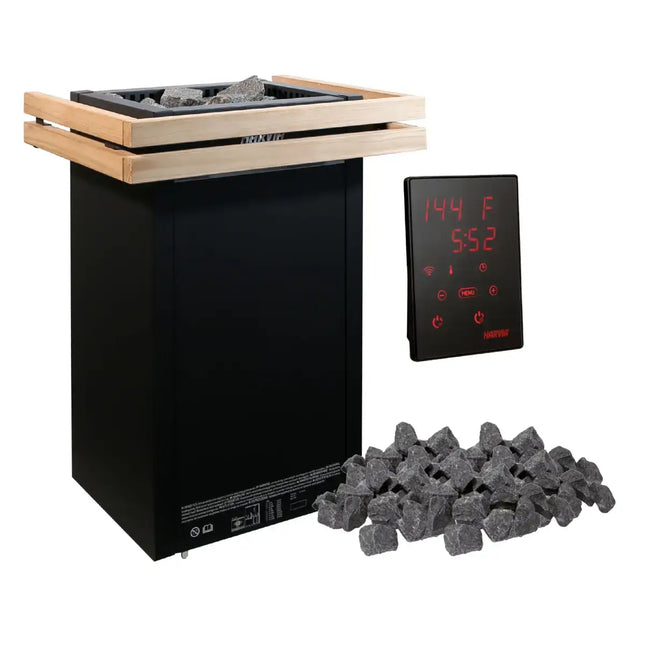 Harvia Virta 9KW Ultimate Sauna Heater with WiFi Digital Control, Sauna Stones & Heater Guard