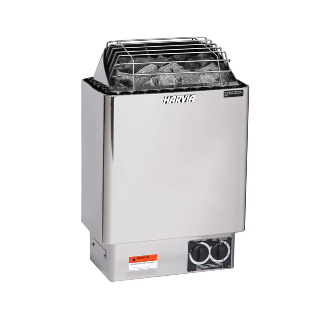 Harvia KIP60B Stainless Steel 6KW Sauna Heater with Built-In Control