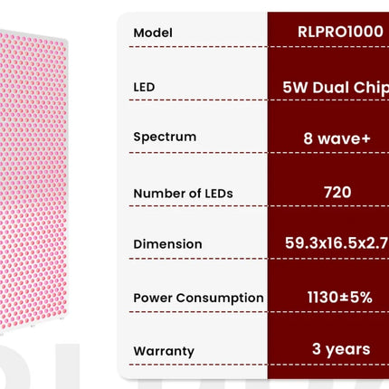 VitalGlow Apex Full Body Red Light Therapy Panel | Flagship 720 LED Red Light Therapy System