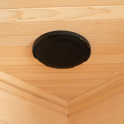 Blisspod, Vienna, Corner Spacious Far Infrared Sauna Canadian Hemlock Ultra Low EMF, 12 Heaters, 4-5 Persons