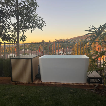 RevX Acrylic X Tub Cold Plunge + LUX High Performance Chiller and Filtration System