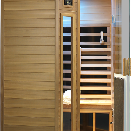 Low EMF Two person Far-infrared Red cedar Deluxe indoor pentagonal sauna room