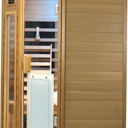 Low EMF Two person Far-infrared Red cedar Deluxe indoor pentagonal sauna room